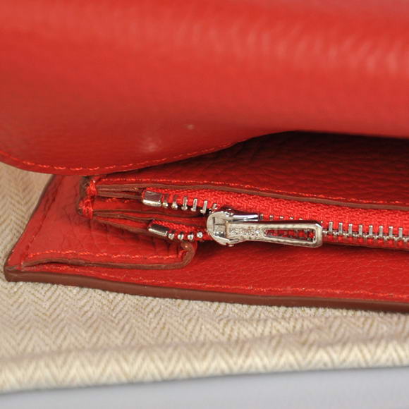 Cheap Fake Hermes Constance Wallets Togo Leather A608 Red - Click Image to Close